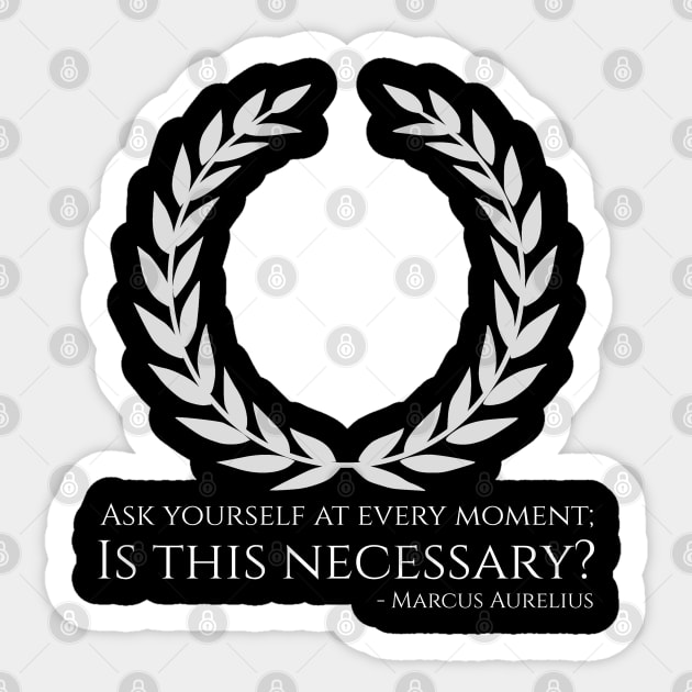 Marcus Aurelius Quote Ancient Rome Stoic Philosophy Stoicism Sticker by Styr Designs